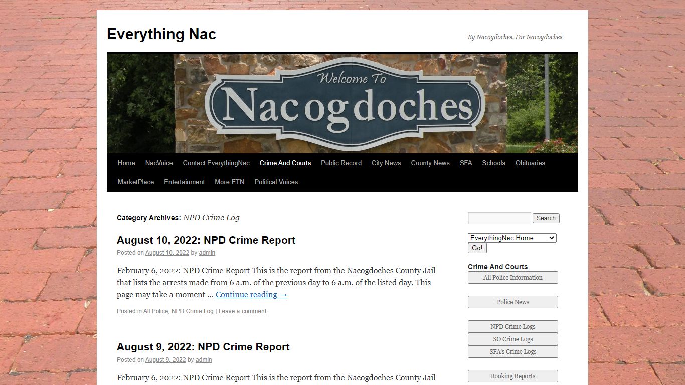 NPD Crime Log | Everything Nac